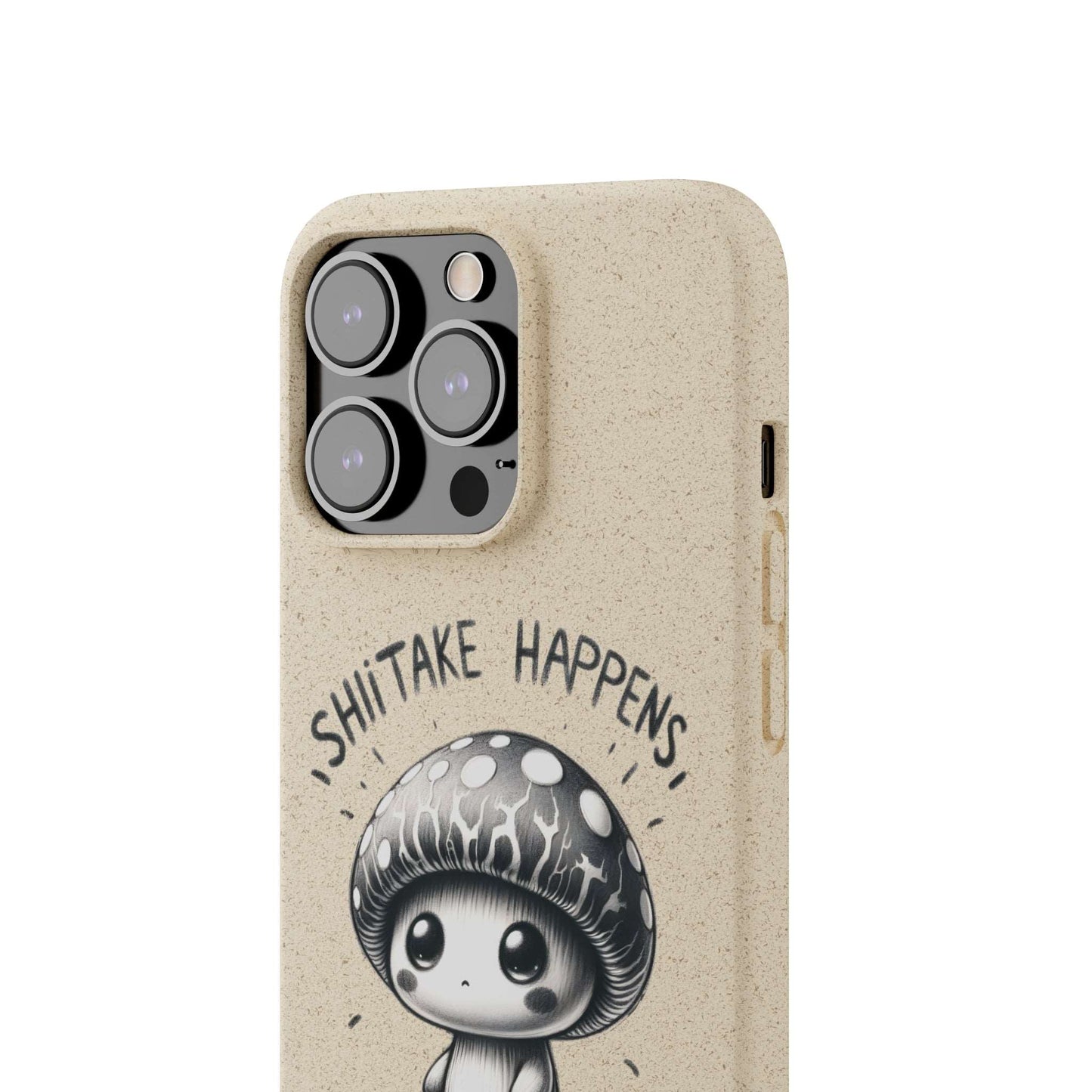 Shiitake Happens Biodegradable Phone Case - Eco-Conscious Art for iPhone 13 & Samsung S22 Series