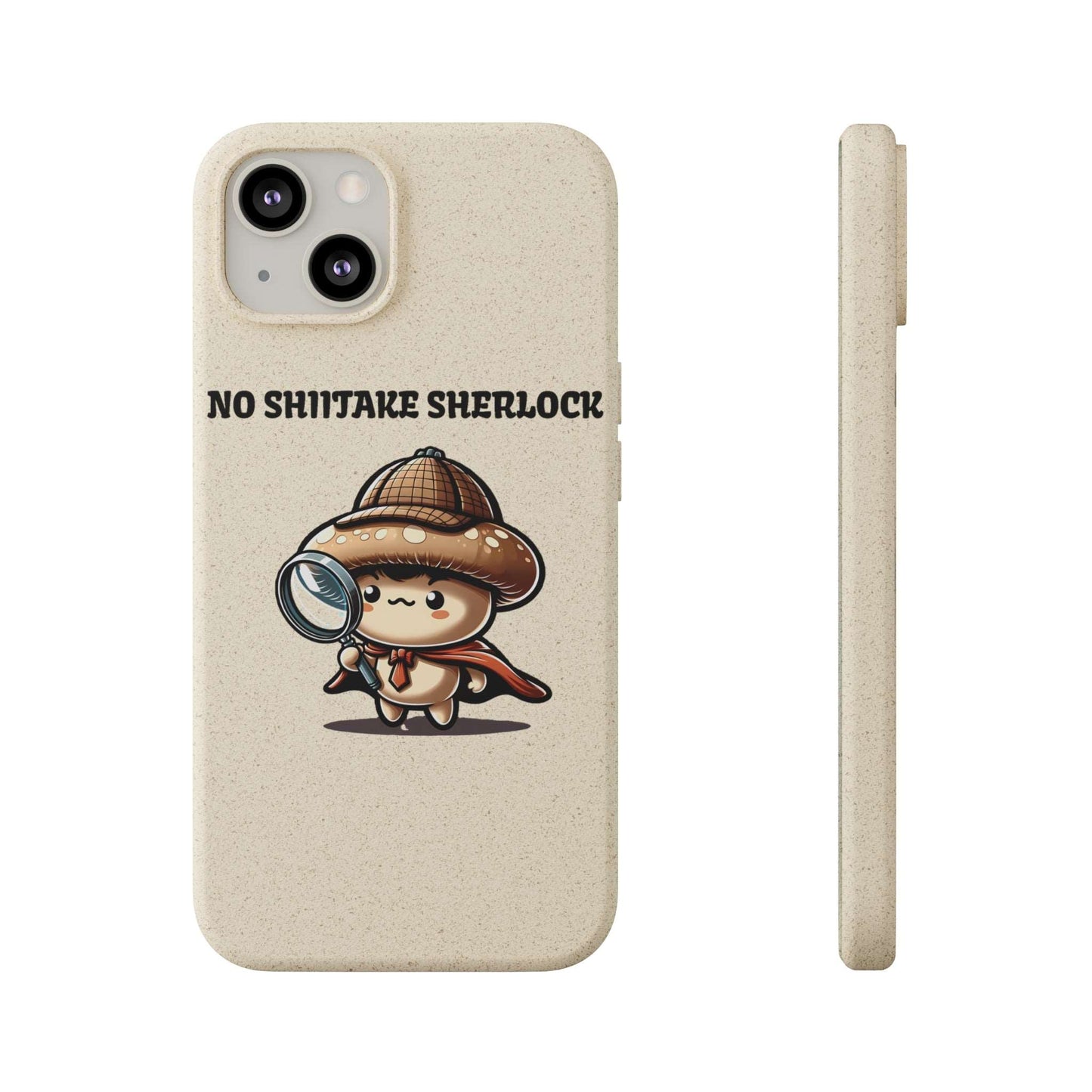 Eco-Friendly "No Shiitake Sherlock" Biodegradable Phone Case - Sustainable Protection for iPhone 13 & Samsung Galaxy S22