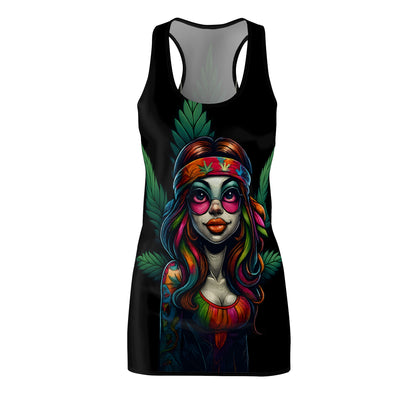 Psychedelic Goddess Racerback Dress – Shiitake Edition