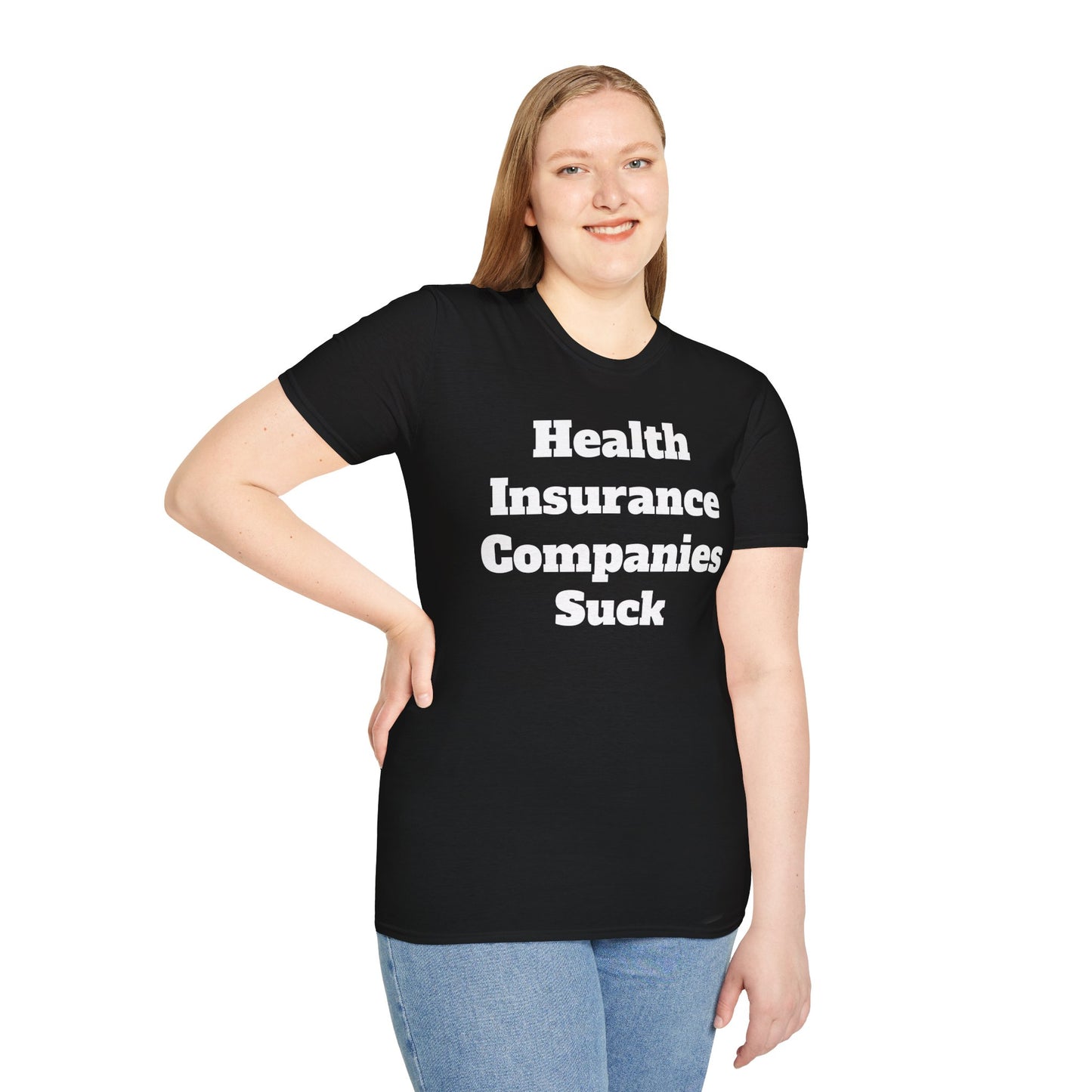 HEALTH INSURANCE COMPANIES SUCK graphic edgy tee