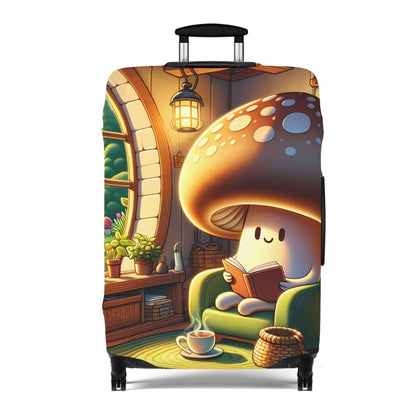 Charming Mushroom-Themed Suitcase Cover, Adorable Travel Accessory, Vibrant Luggage Protector