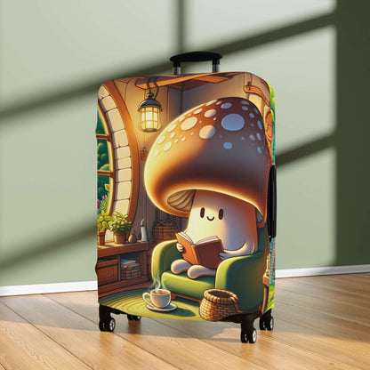 Charming Mushroom-Themed Suitcase Cover, Adorable Travel Accessory, Vibrant Luggage Protector