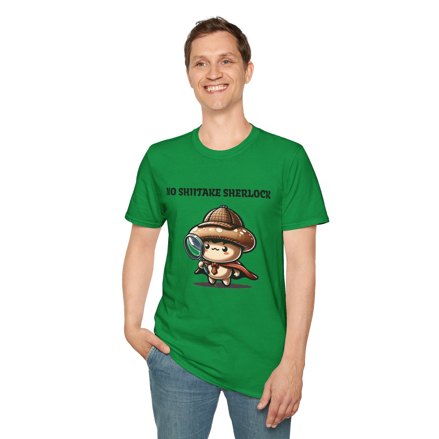 No Shiitake Sherlock - quirky mushroom t-shirt