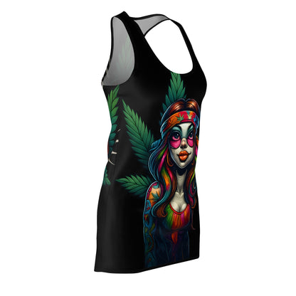 Psychedelic Goddess Racerback Dress – Shiitake Edition