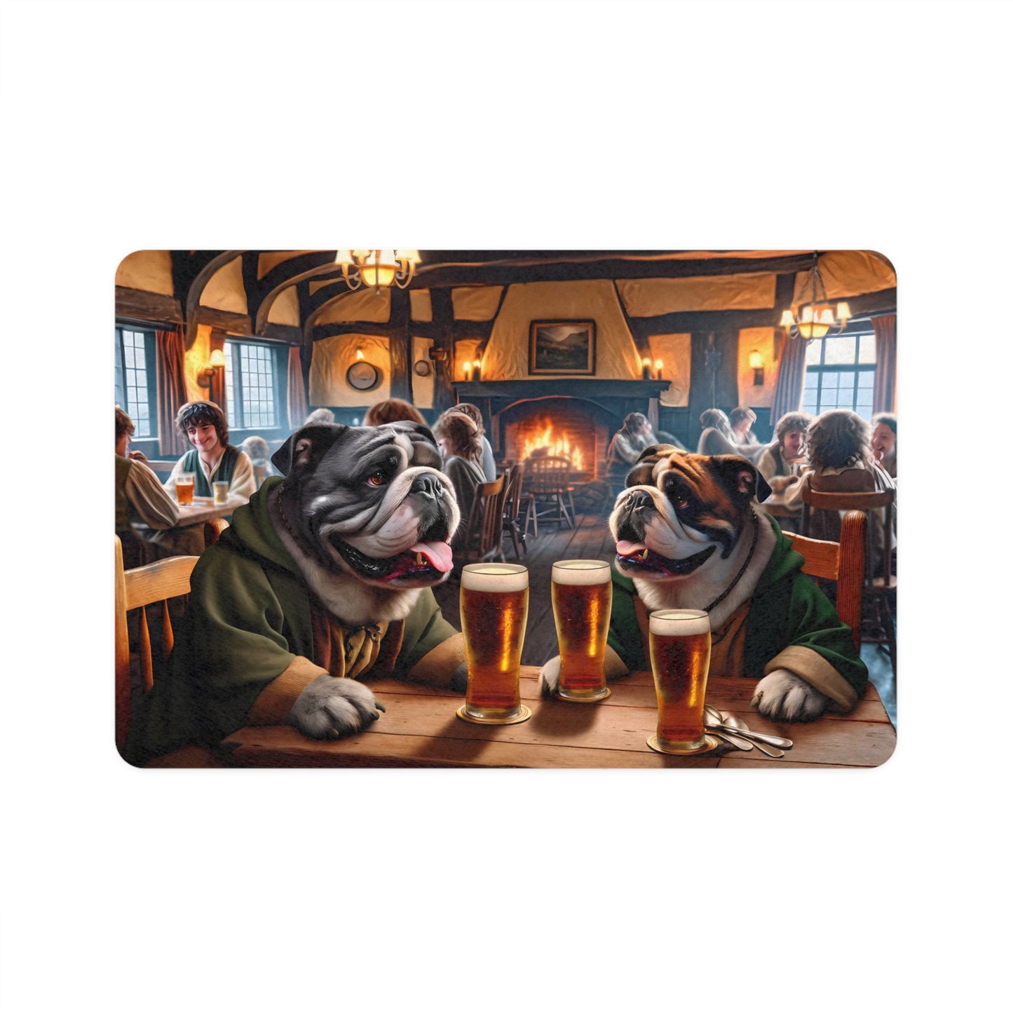 Hobbit Hounds Tavern Pet Food Mat (12x18)