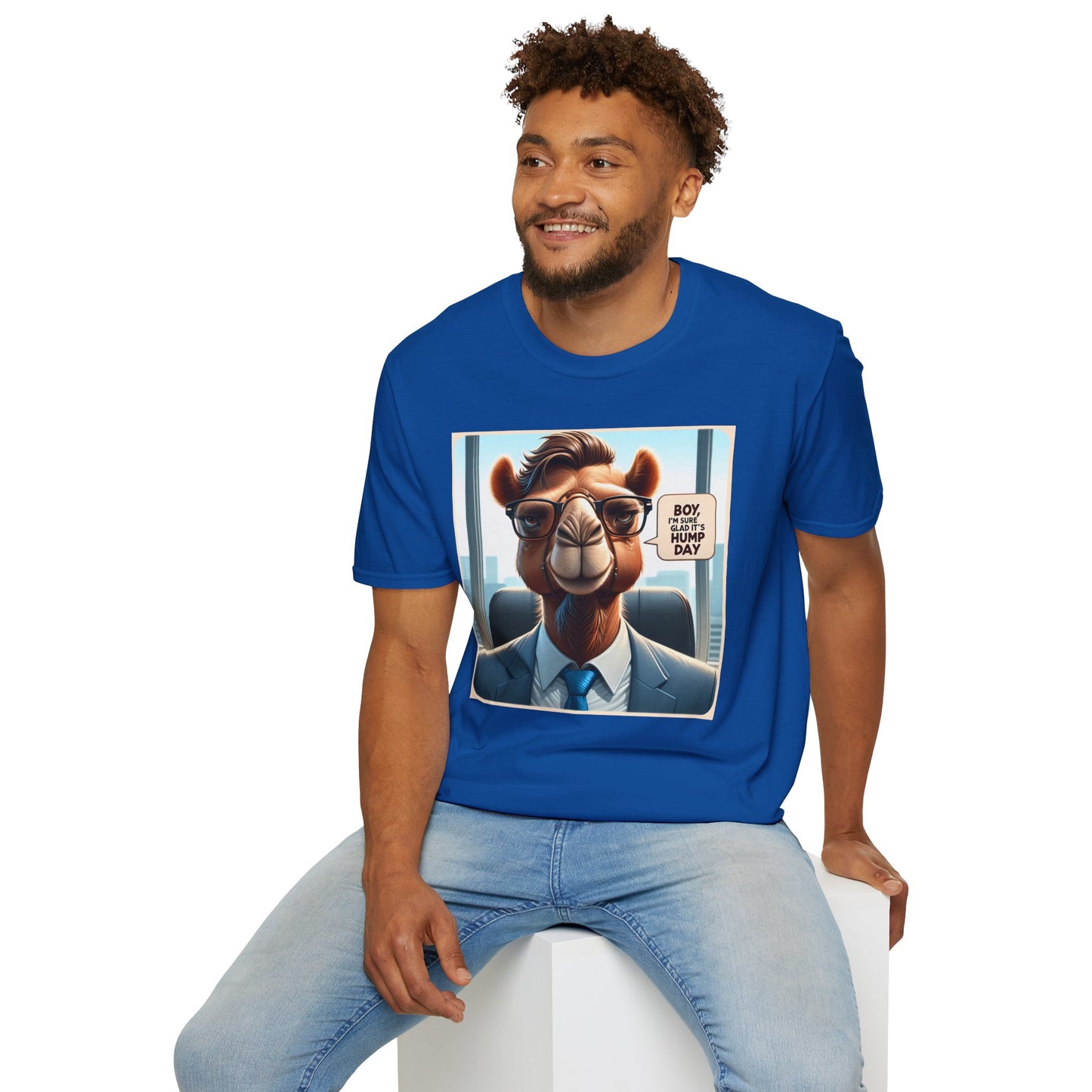 Boy, sure glad it's hump day - unisex meme shirt - funny work camel