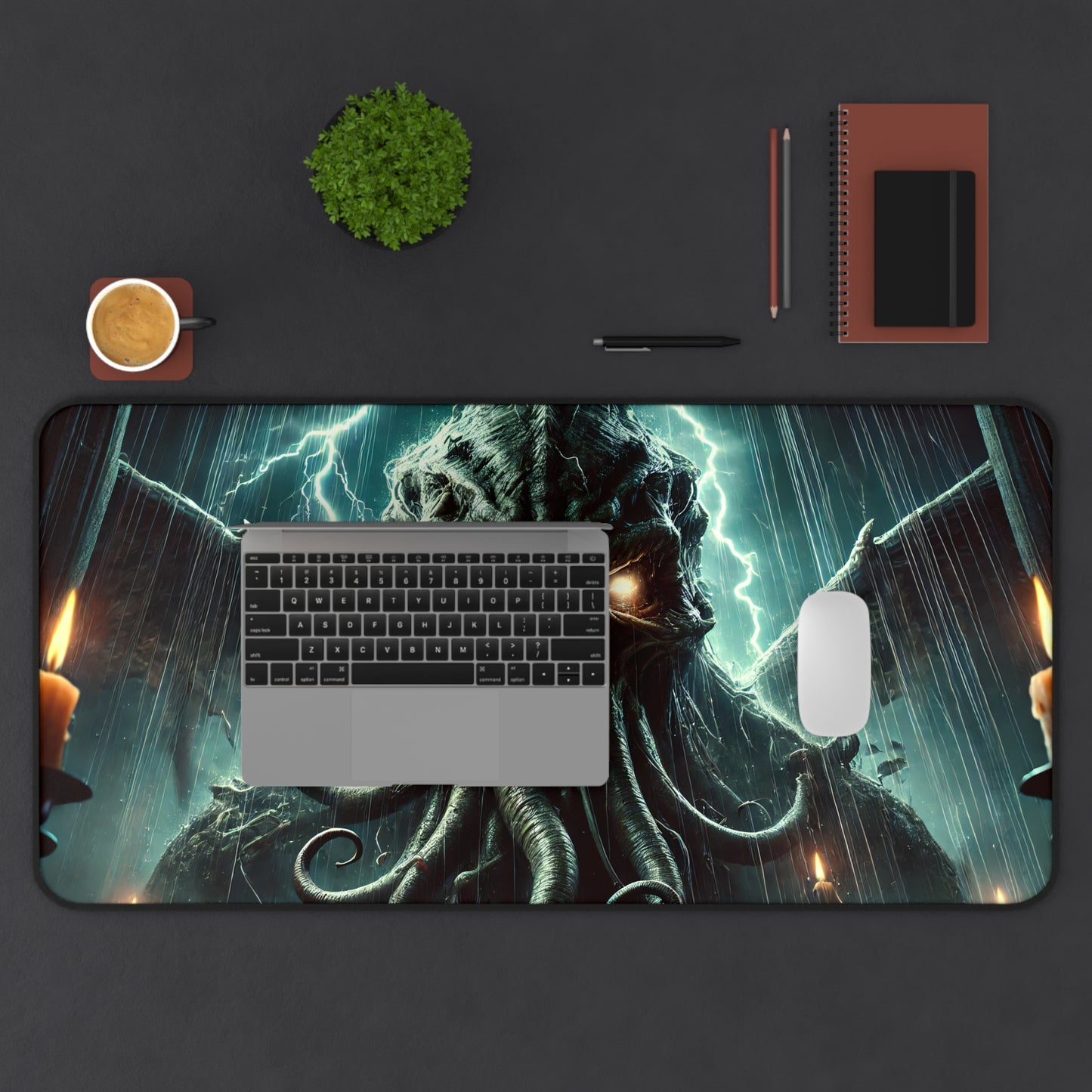 Epic Cthulhu Gaming Mat - Mythical Gaming Desk Mat (31.5"x15.5")