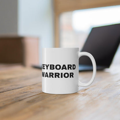 Keyboard Warrior Knight Mug - 11oz Ceramic Cup for Office Humor, Medieval Fantasy Coffee Mug, Unique Gift for Gamers and History Enthusiasts - Shiitake Products