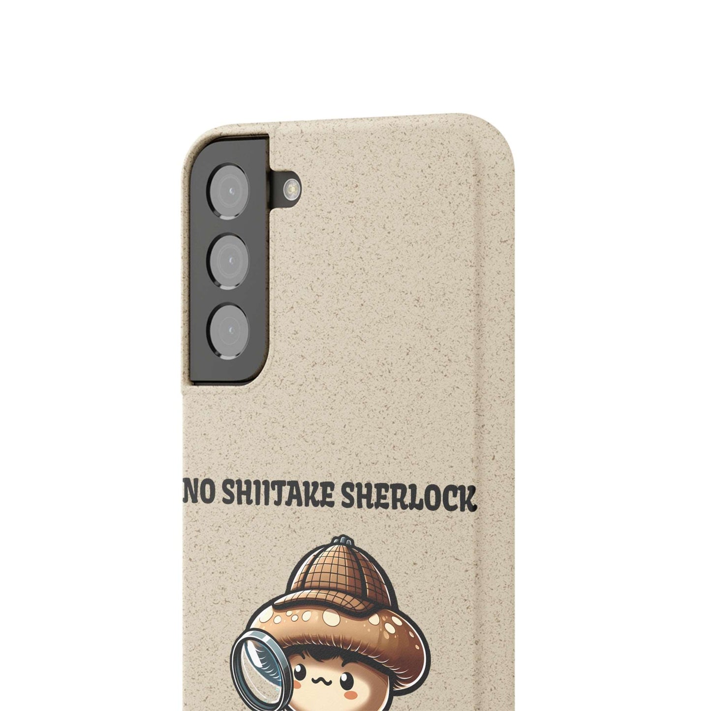 Eco-Friendly "No Shiitake Sherlock" Biodegradable Phone Case - Sustainable Protection for iPhone 13 & Samsung Galaxy S22