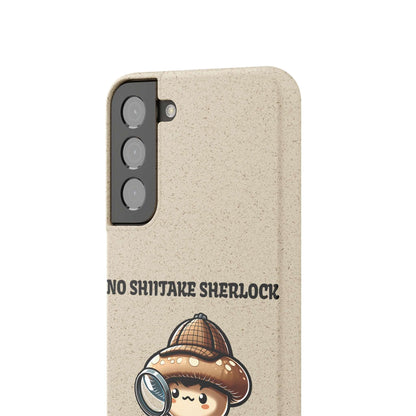 Eco-Friendly "No Shiitake Sherlock" Biodegradable Phone Case - Sustainable Protection for iPhone 13 & Samsung Galaxy S22