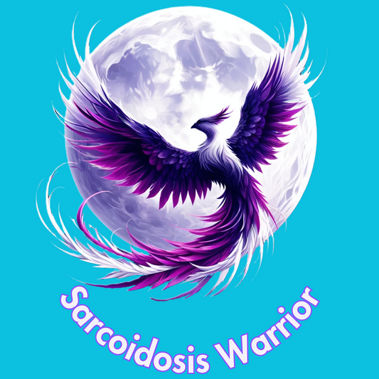 Sarcoidosis Warrior T-Shirt -Phoenix Art for Hope & Strength | Personal Story of Resilience | Awareness Apparel